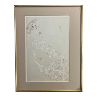 Original Print of Pencil Drawing by Gustav Klimt For Sale