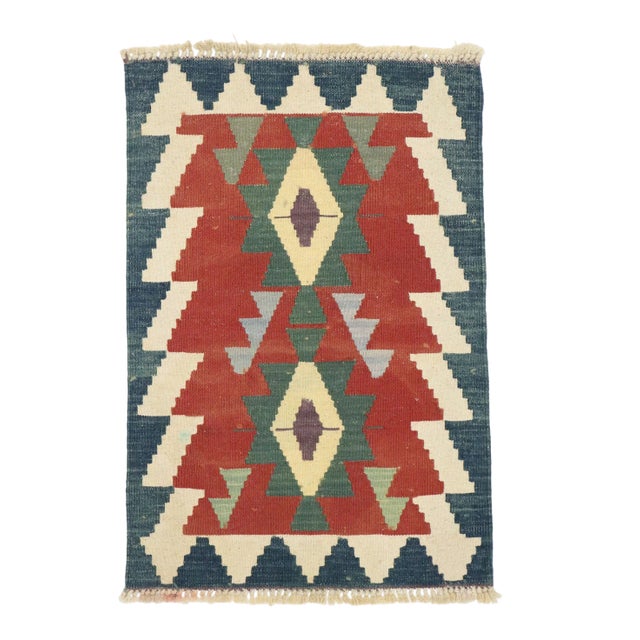 Vintage Persian Shiraz Kilim Rug - 02'00 X 02'11 For Sale