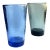 1990s Mid-Century Modern Fire & Light Hand-Blown Tumbler Glasses in Cobalt & Twilight For Sale