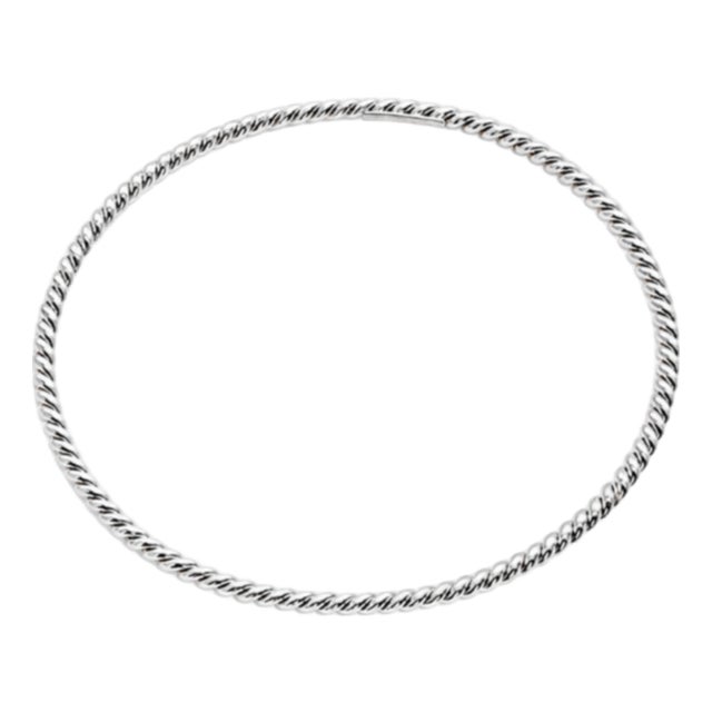 Tiffany & Co. Sterling Silver Twisted Rope Cable Bangle, Brand New, Discontinued For Sale