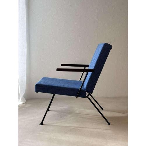 Blue Petrol Blue Model 1409 Armchair by André Cordemeyer for Gispen, 1960s For Sale - Image 8 of 13