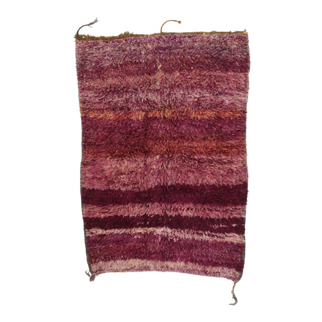 Vintage Beni Mrirt Moroccan Rug - 05'09 X08'03 For Sale