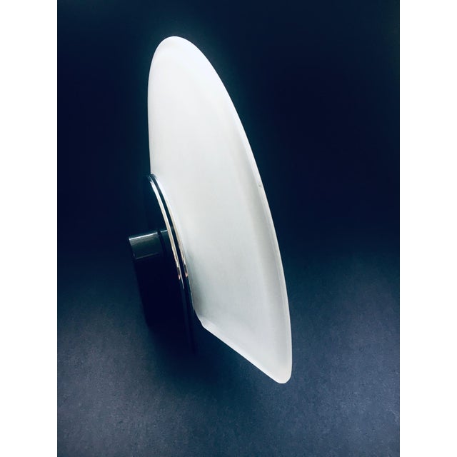 Postmodern Frosted Glass Sconce Wall Lamp from Metalarte, Spain, 1980s For Sale - Image 6 of 18