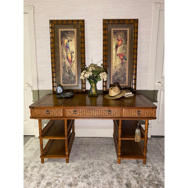 Tommy Bahama British Colonial Bamboo and Rattan Desk Chairish