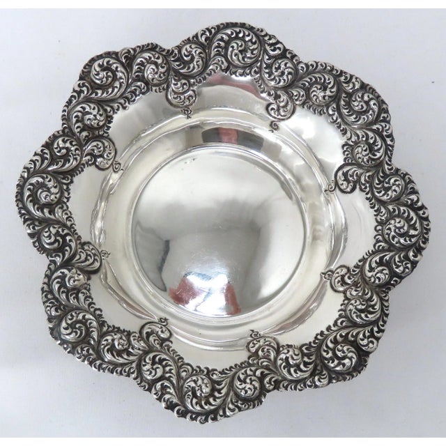 Fancy Hand Made Repousse Antique American Victorian Sterling Silver Wine Coaster For Sale - Image 13 of 13