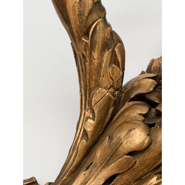 Vintage Italian Hollywood Regency Gilt Wood Mirrored Two-Arm Wall Sconces - A Pair For Sale - Image 11 of 15