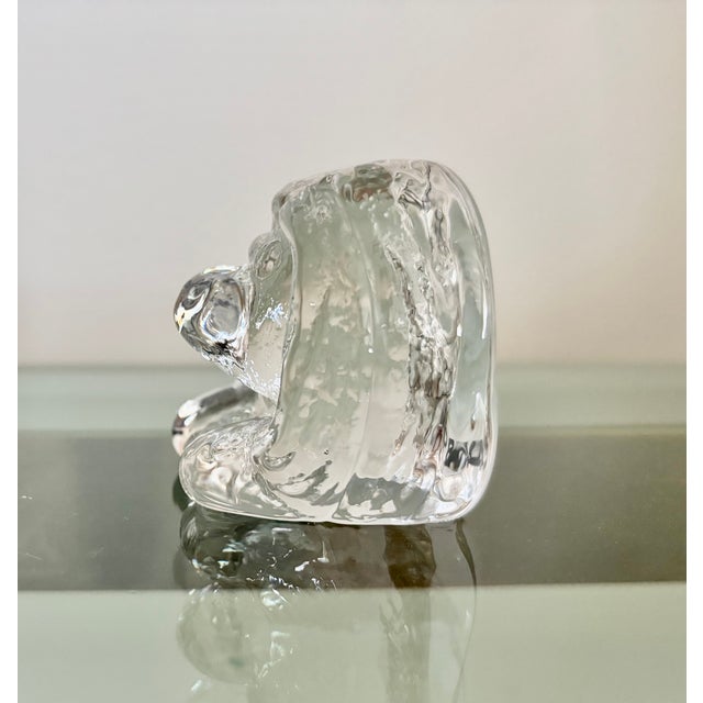 Glass Vintage Saab Promotional Crystal Troll Made in Trollhättan Sweden Paperweight For Sale - Image 7 of 8