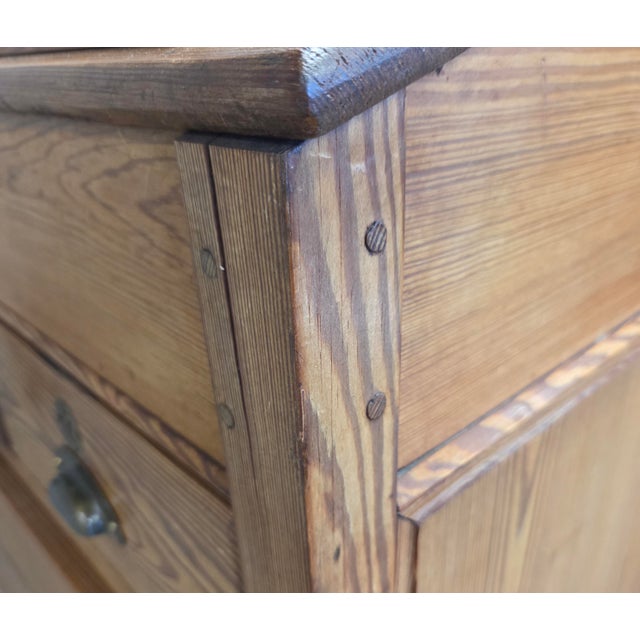 Antique Circa 1900 English Pine Schoolmaster's Standing Desk With Storage For Sale - Image 9 of 14