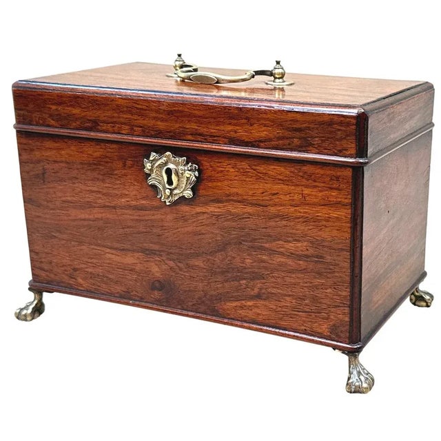 18th Century Padouk Wood Tea Caddy, 1770 For Sale - Image 12 of 12