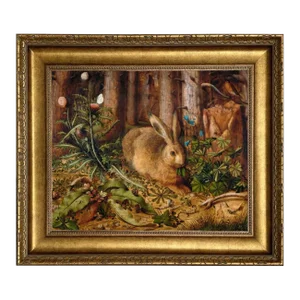 Rabbit in the Forest 16x20" Framed Print on Canvas