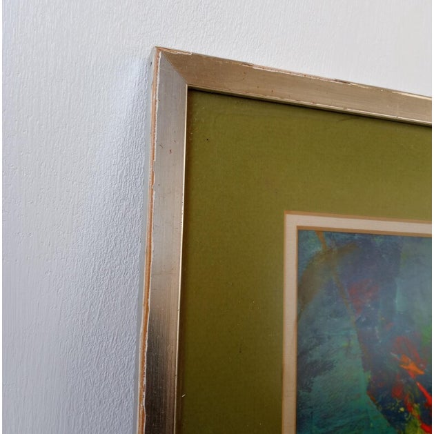 Mid-Century Modern Abstract Expressionist Painting "High-Fly" by Sylvia Jorjorian For Sale In Phoenix - Image 6 of 13