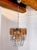 Hollywood Regency Chandelier in Brown Cut Glass from Zero Quattro, 1970 For Sale - Image 3 of 9