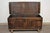 Metal Antique 18th C. Gothic Renaissance Chestnut Large Coffer Blanket Chest Trunk For Sale - Image 7 of 10