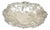 Vintage English Victorian Flower Rose Repousse Silver Plated Footed Oval Dish For Sale