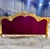 1980s 1980s Baroque Style Ruby Red Sofa – French Design With Gold Leaf Details For Sale - Image 5 of 12