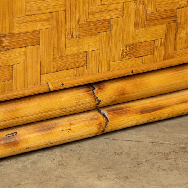 20th Century French Bamboo Chest of Drawers, 1970s For Sale - Image 13 of 16