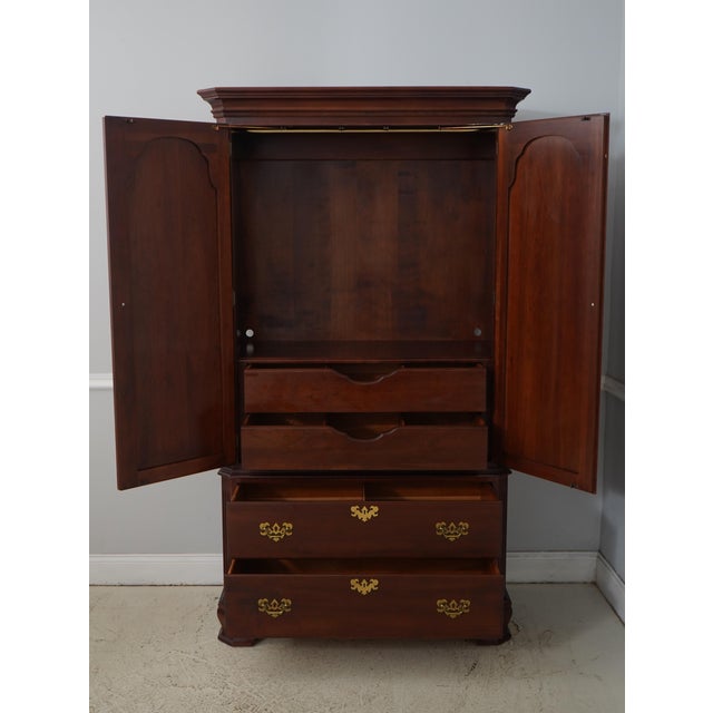 Traditional Ethan Allen Georgian Court Cherry Bedroom Armoire For Sale - Image 3 of 18