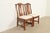 Thomasville Thomasville Mid-Century Hollywood Regency Chinoiserie Carved Walnut Side Chairs or Dining Chairs, Pair For Sale - Image 4 of 14