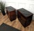 Art Deco Italian Nightstands in Wood and Black Glass Top, 1940s, Set of 2 For Sale - Image 9 of 11