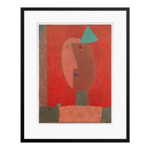 Paul Klee 'Clown' Archival Pigment Print Framed in Black Reproduction