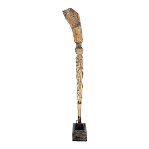 Mid 20th Century Hand-Carved Polynesian Totem Post Sculpture With Ancestor Female Figures