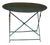 Round Dark Green Metal Folding Dining Table, 1950s For Sale