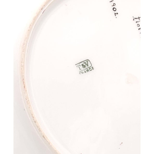 Ceramic Early 20th Century Set of 8 Limoges Plates Hand-Painted With Quotations From Shakespeare For Sale - Image 7 of 9