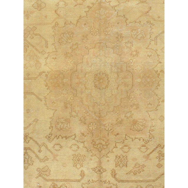 Shabby Chic Antique Shabby Chic Beige Oushak Rug, 8'11 X 11'10 For Sale - Image 3 of 6