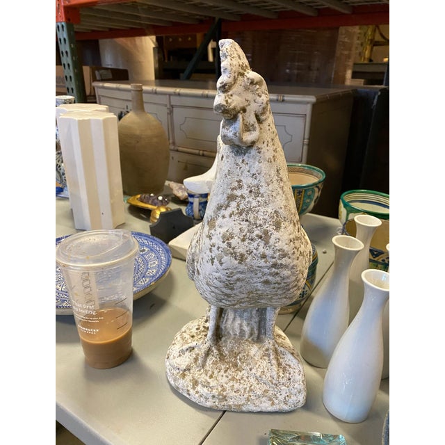 White French Cast Stone Rooster For Sale - Image 8 of 9