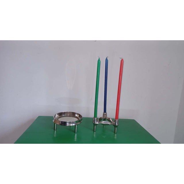 Modular Candleholder and Bowl by Ceasar Stoffi and Fritz Nagel for BMF, 1970s, Set of 2 For Sale - Image 6 of 14