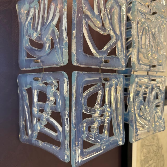 Modern 1960s Pair of Opaline Murano Glass Sconces Attr. to Carlo Nason for Mazzega, Italy For Sale - Image 3 of 11