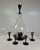Transparent Late 20th Century Art Deco-Look Black-Stemmed Cordial Set From Italy--Set of 5 For Sale - Image 8 of 8