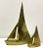 Vintage Brass Modernist Sailboat Sculptures, Graduated Pair For Sale In Louisville - Image 6 of 6