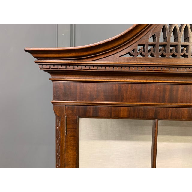 Chippendale Style Mahogany Display Cabinet, 1900s For Sale - Image 16 of 17