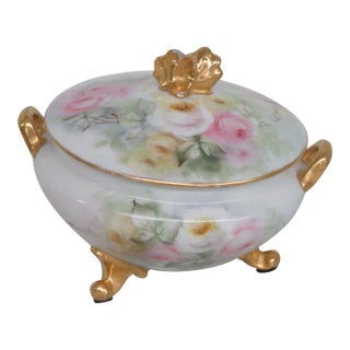 Gda Limoges France Porcelain Lidded Sugar Bowl 4572b For Sale