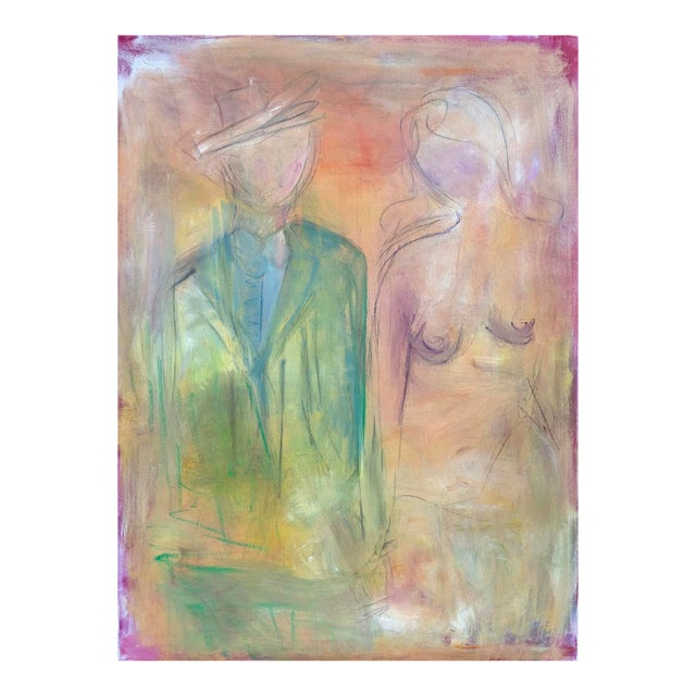 "Bashful" by Trixie Pitts Expressionist Abstract Oil Painting For Sale