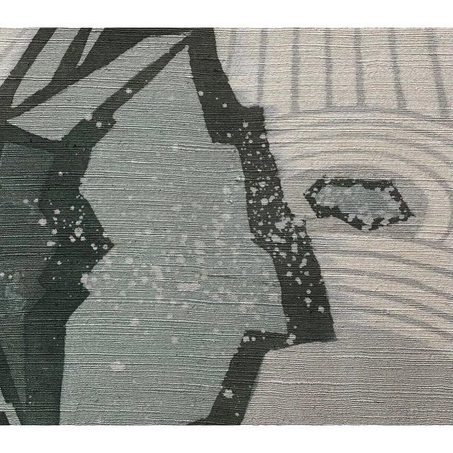 Original Taizo Minekawa 'Stone Garden Ryoanji Japanese Temple Dyed Textile Print For Sale - Image 11 of 13