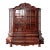 1940s Grand Mahogany Breakfront China Cabinet With Bombe Base For Sale