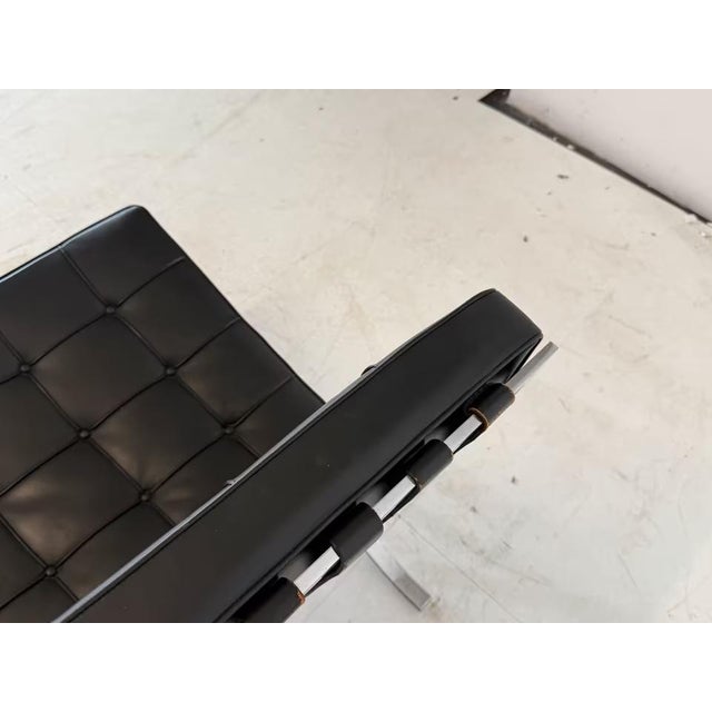 Leather Barcelona Chair by Ludwig Mies van der Rohe for Knoll Inc. For Sale - Image 10 of 18