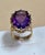 15 Carat Amethyst Cocktail Ring in 14 Karat Yellow Gold For Sale - Image 9 of 18