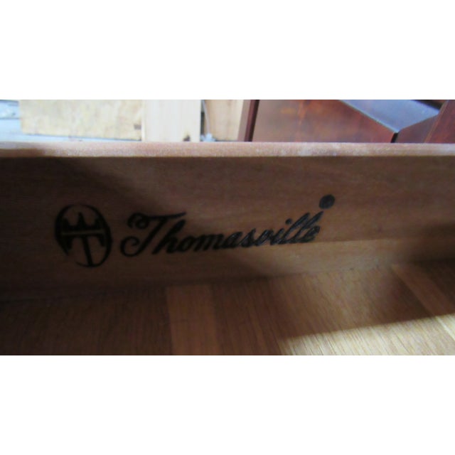 1980s Thomasville China Cabinet Breakfront Mahogany Chippendale Palace For Sale - Image 6 of 7