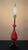 Mid-Century Modern Mid-Century Modern Ruby Red Glass Lamp With Gilt Brass and Crystal Prisms For Sale - Image 3 of 9