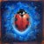 Space Beetle 01 by Stacy D'Aguiar | Acrylic on wood of a red ladybug in a cosmic background For Sale