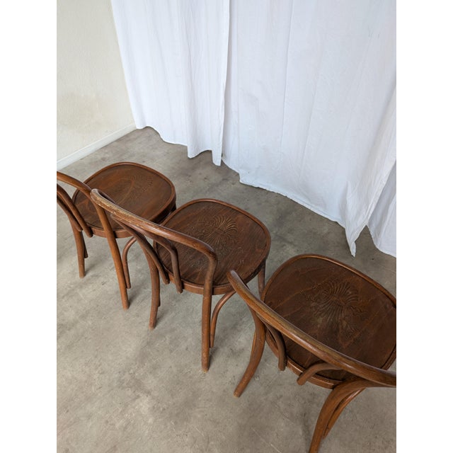 Vintage Carved Bentwood Farmhouse Dining Chairs, 1970s, Set of 3 For Sale - Image 9 of 18