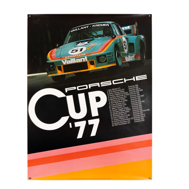 Porsche Cup Poster, 1977 For Sale