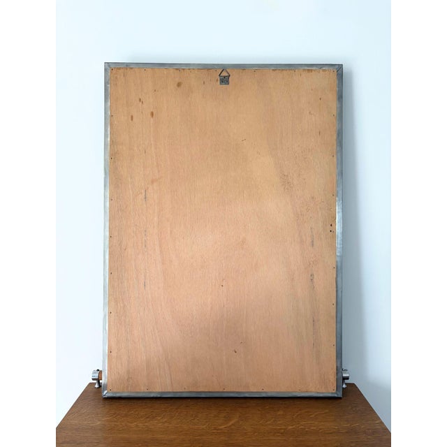 20th Century Metal Repoussé Wall Mirror, France, 1950s For Sale - Image 11 of 13