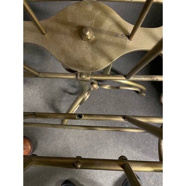 Mid Century Brass Magazine Rack or Music Stand For Sale - Image 9 of 9