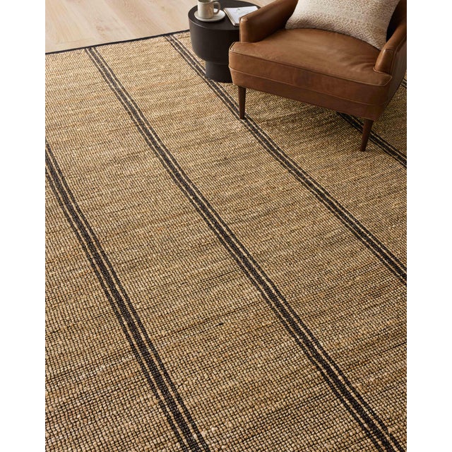 Beige Angela Rose x Loloi Colton Natural / Black 18" x 18" Sample Rug For Sale - Image 8 of 10