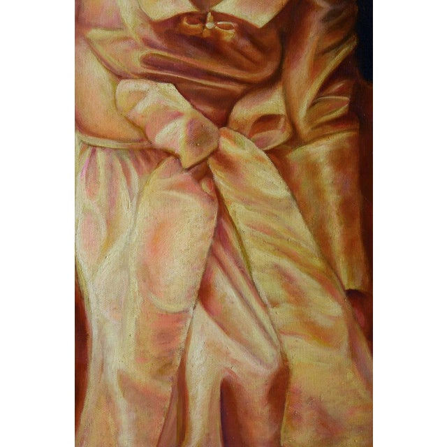 1980s Luigi Aquino, Portrait of Woman, Oil on Canvas For Sale - Image 5 of 10