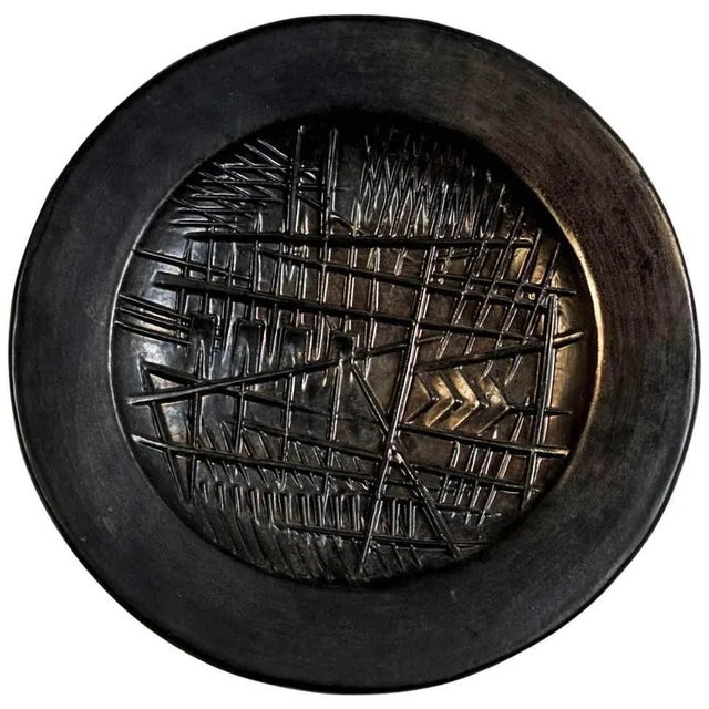 Vintage Sculptural Ceramic Wall Plate by Arnaldo Pomodoro For Sale - Image 6 of 6
